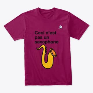 Ceci n'est pas un saxophone t-shirt